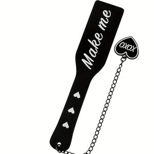 Black Mini Paddle with Heart Charm